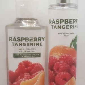 Raspberry Tangerine Bath And Body Works Set Shower Gel & Fine Fragrance Mist